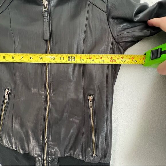 Mackage Aritzia Lamb Leather Jacket Size XS Black - Picture 8 of 12